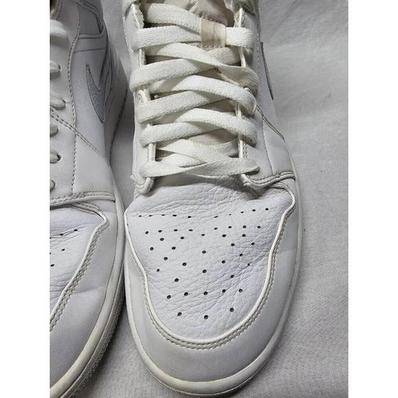 NIKE Jordan 1 high White Pure Platinum High Tops Mens Size 12 554724-108 - Picture 4 of 16